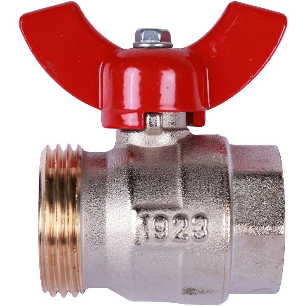 Шаровой кран с плоским уплотнением OVENTROP Ду20 G3/4 ВР x G1 НР , 1406383