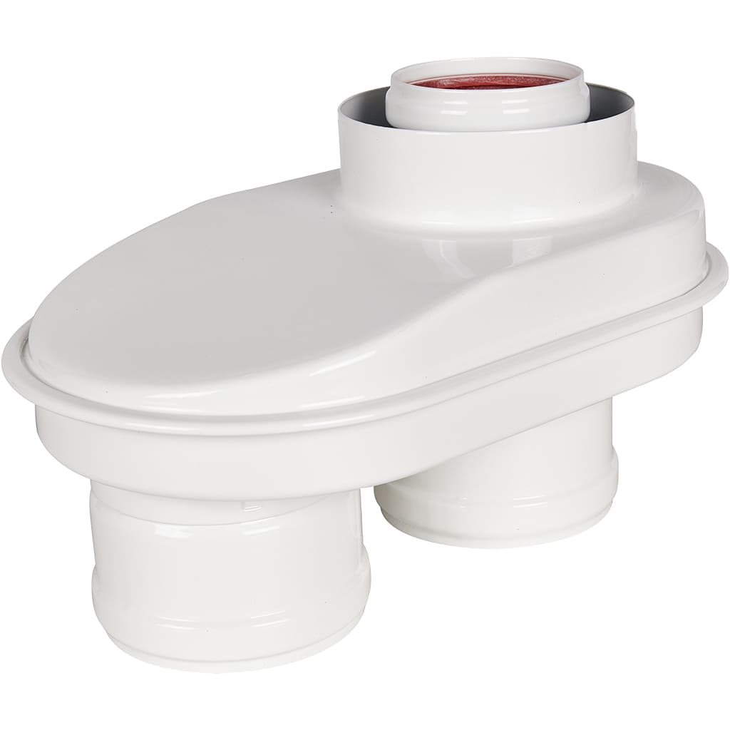 Адаптер традиционный ROMMER переход на двухтрубную систему D80/80 (Ferroli,Bosch,Navien S/C/E,Baxi ECONova/Classic и др) фланец и втулка D60 L-50, RCA-8080-240002