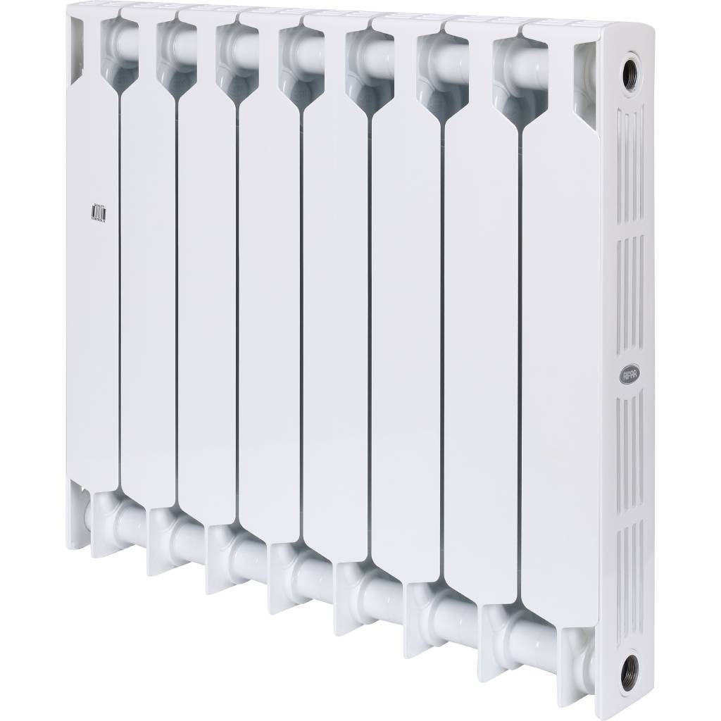 Радиатор биметаллический RIFAR SUPReMO 500 8 секций боковое подключение (белый RAL 9016), 4RS50-8