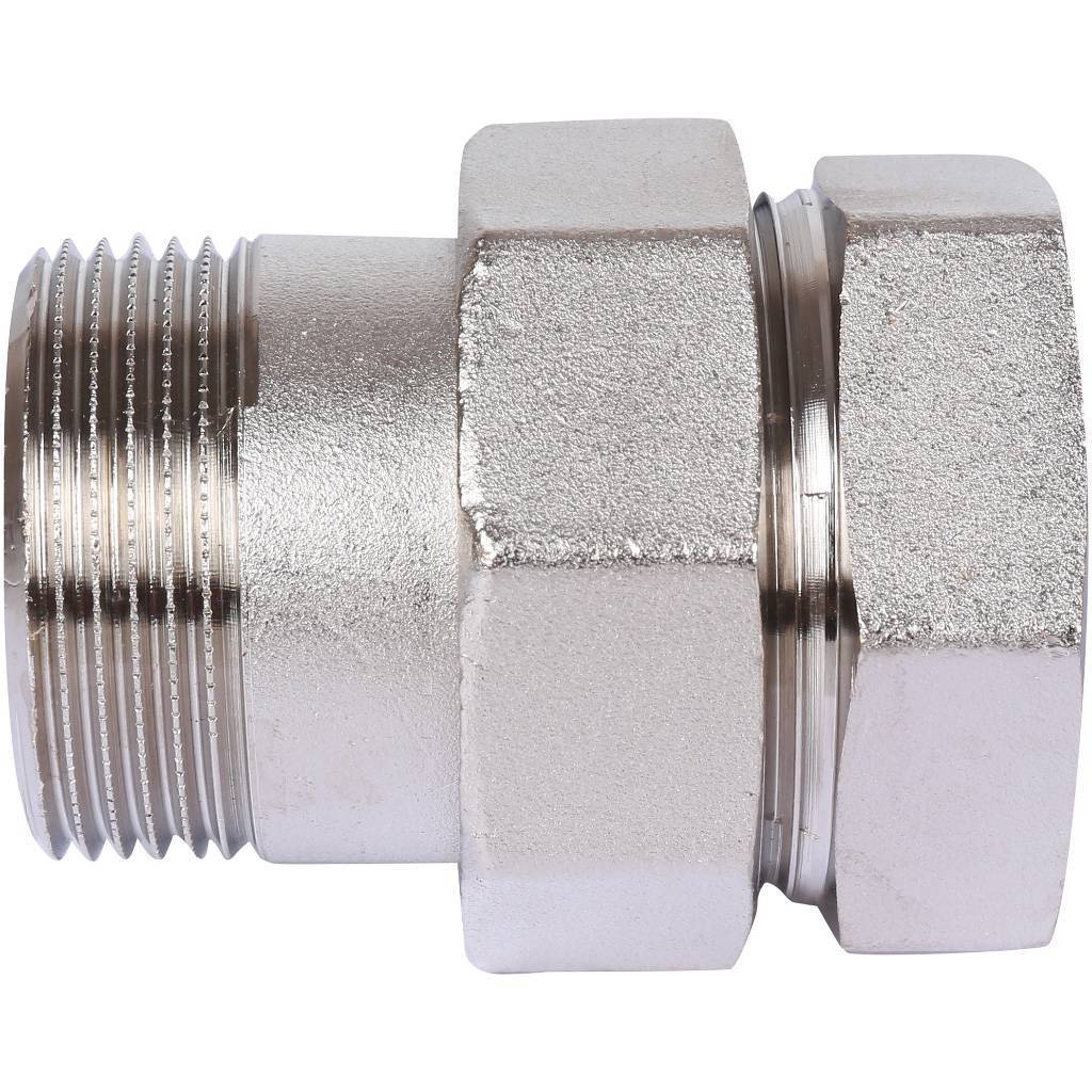 Разъемное соединение STOUT американка ВН 1 1/4 никелированное, уплотнение под гайкой по плоскости, SFT-0045-000114