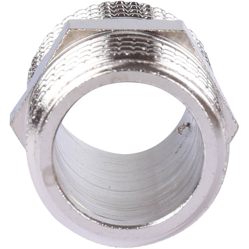 Ниппель HH TIEMME никелированный 1/2х1/2 для стальных труб резьбовой, 1500036