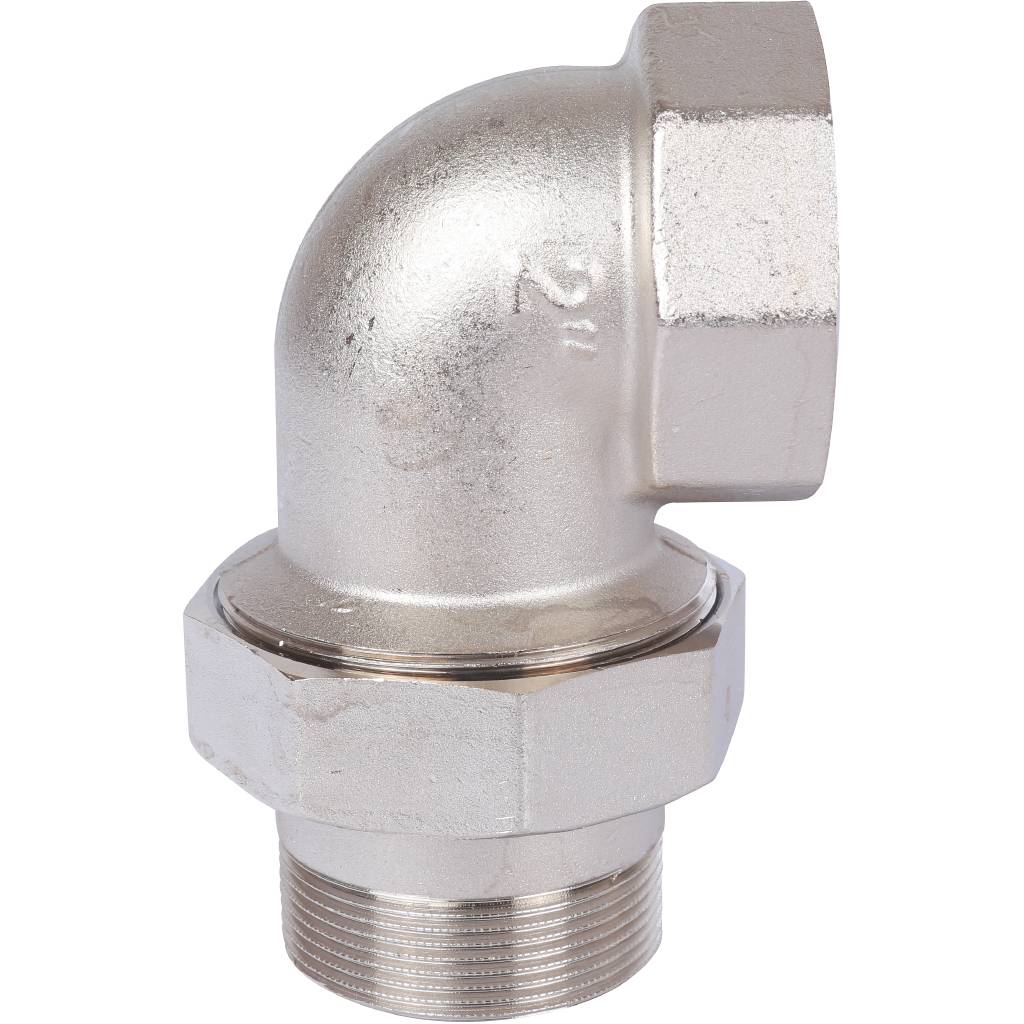 Разъемное угловое соединение STOUT американка ВН 2 уплотнение под гайкой o-ring кольцо, никелированное, SFT-0057-000002