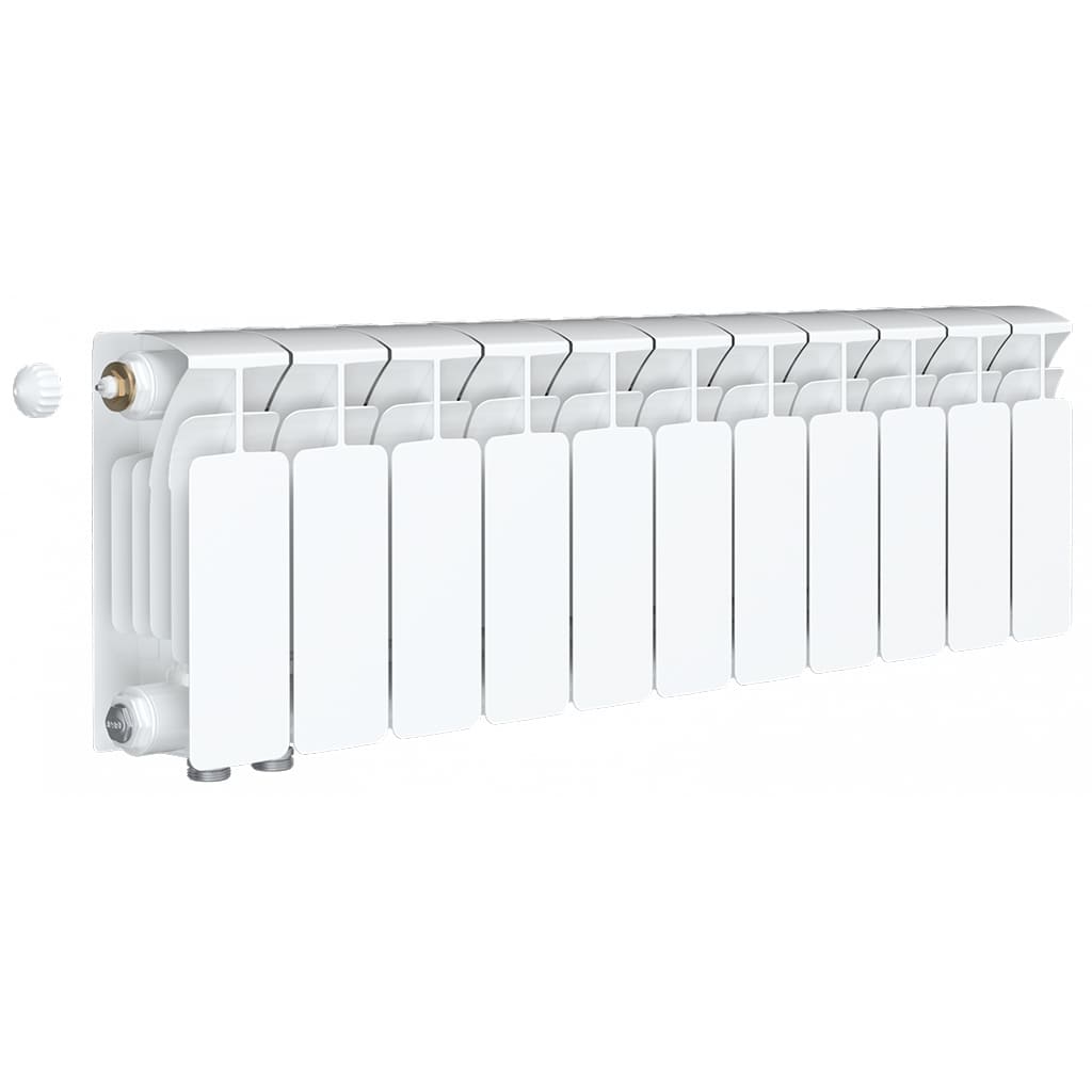 Радиатор биметаллический RIFAR BASE VENTIL 200 BVR 11 секций нижнее правое подключение (белый RAL 9016)