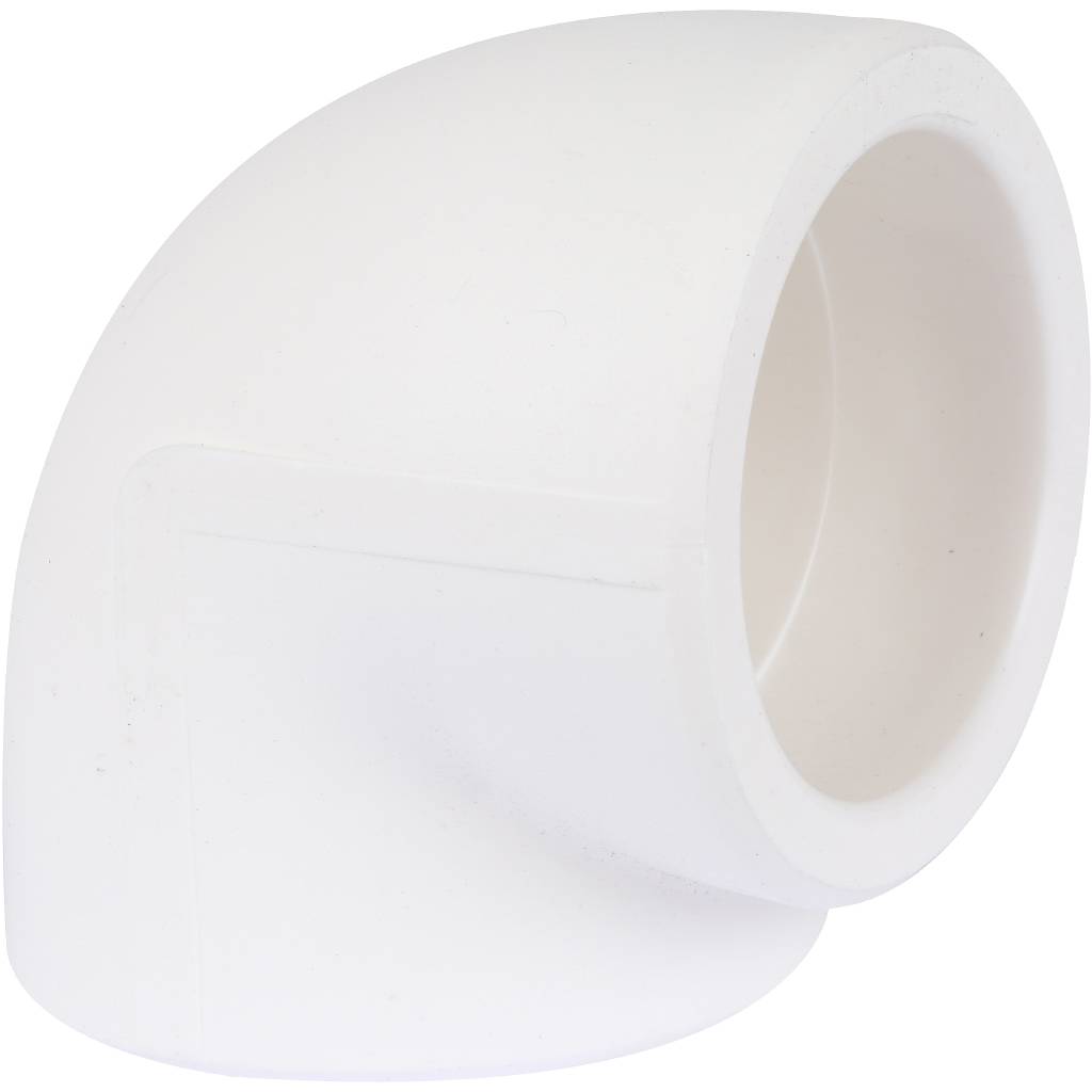 Угольник 90* Kalde d=110 для полипропиленовых труб под сварку (цвет белый), 3212-elb-110000