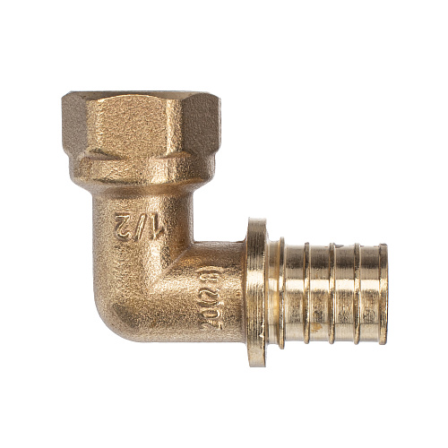 Угольник аксиальный, латунь, внутренняя резьба,20х1/2, желтый, RTP