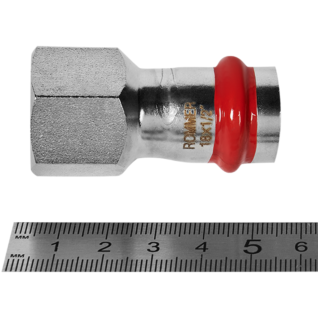 Переходник-ВР ROMMER 18х1/2 из нержавеющей стали прессовой