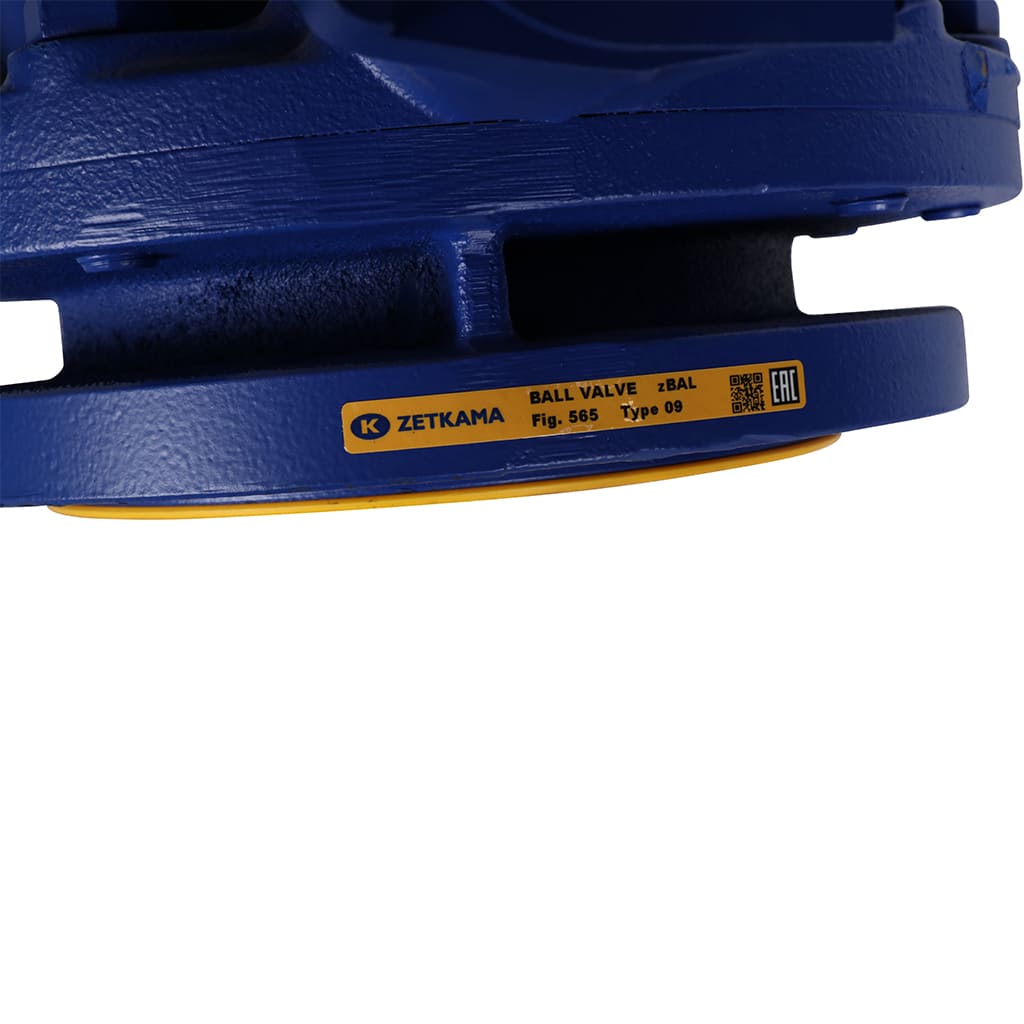 Кран шаровой ZETKAMA 565A Ду125 Ру16 фланцевый, 565A125C09
