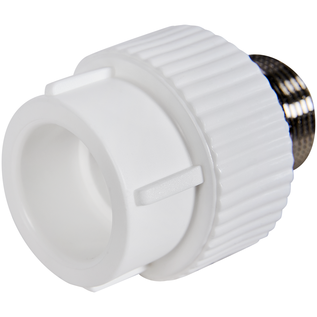 Муфта комбинированная Pro Aqua d= 32-1 PP-R под ключ НР Белая