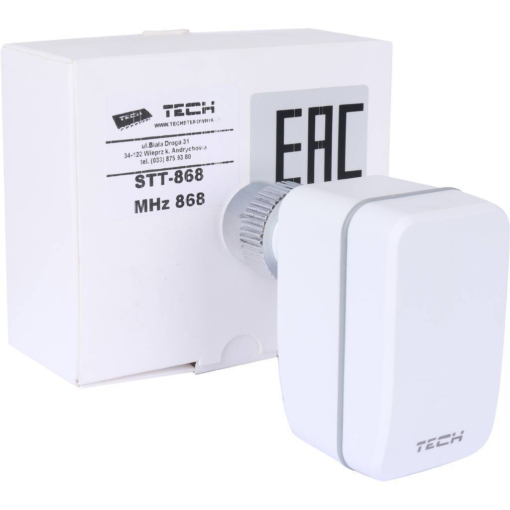 Термоэлектрический привод беспроводной, белый TECH STT-868