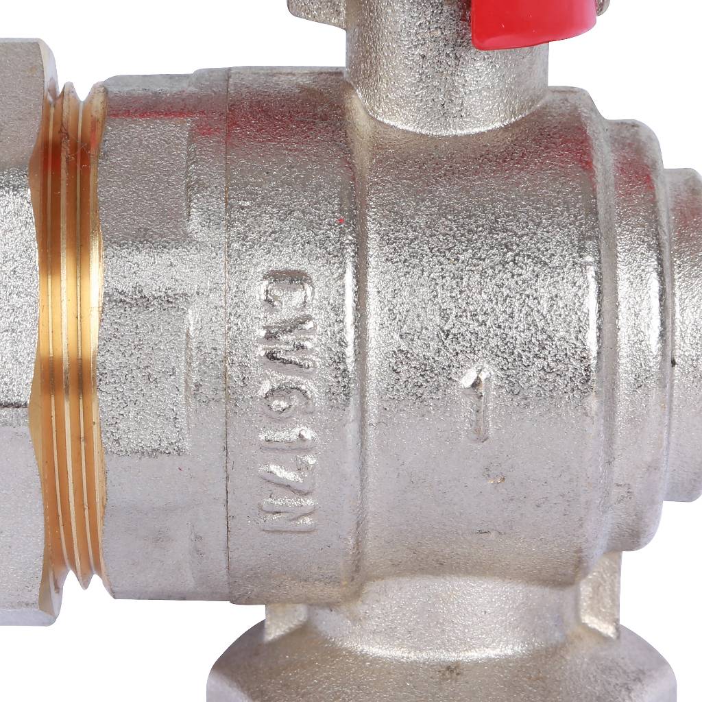 Кран шаровой ROMMER угловой с американкой 1 ВН/НР, ручка бабочка, RBV-0006-0610225