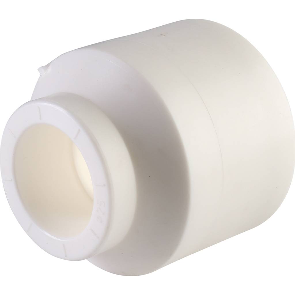 Муфта переходная внутр./наруж. Политэк 50х25 для полипропиленовых труб под сварку (цвет белый)