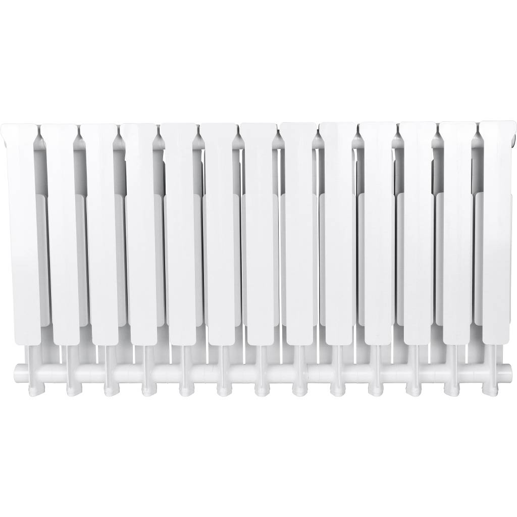 Радиатор алюминиевый STOUT Bravo 500 13 секций боковое подключение RAL9010, SRA-0110-050013