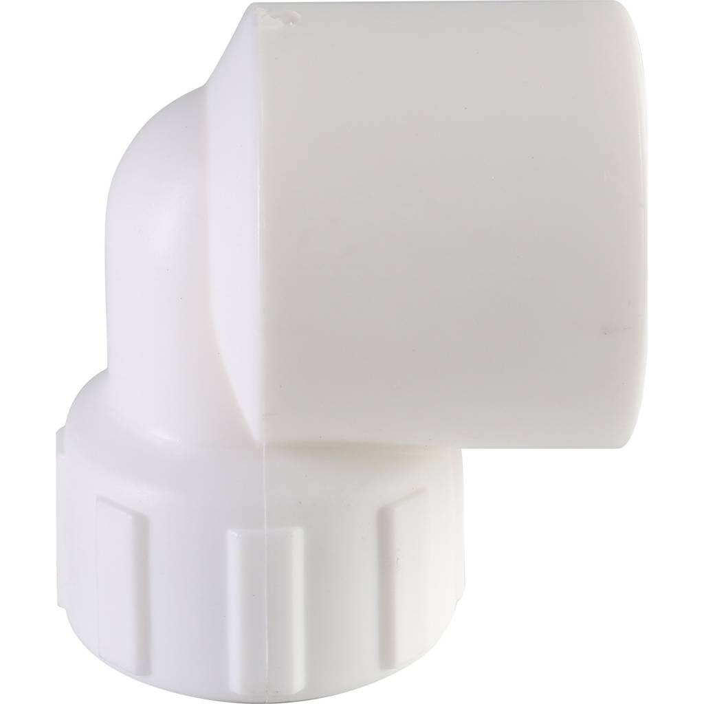 Угольник Политэк 32x3/4 с внутренней резьбой для полипропиленовых труб под сварку (цвет белый), 9400003234
