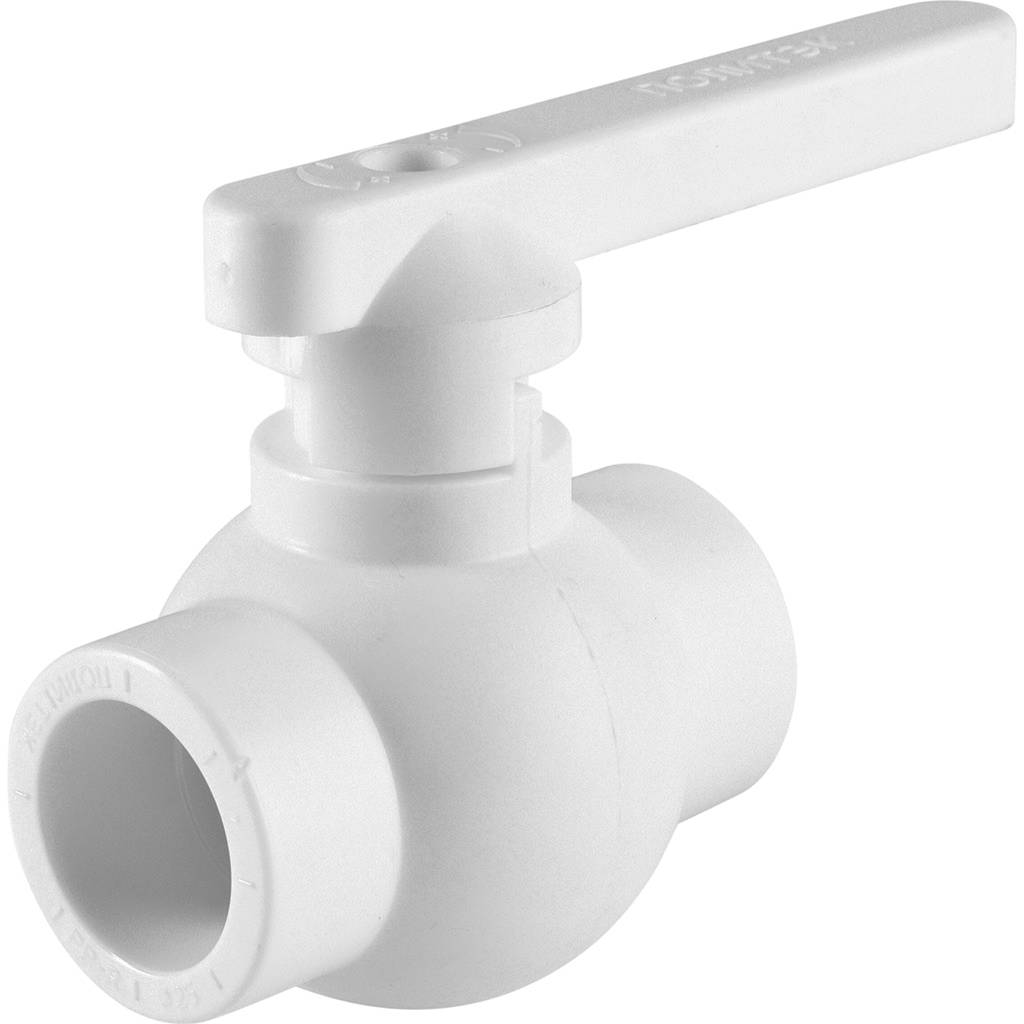 Кран шаровой Политэк d=25 для полипропиленовых труб под сварку (цвет белый), 9900000025