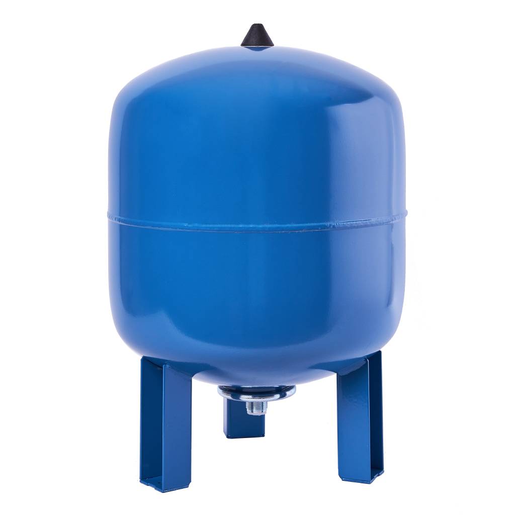 Расширительный бак Reflex DE 33 для водоснабжения вертикальный, ножки (цвет синий), 7305500