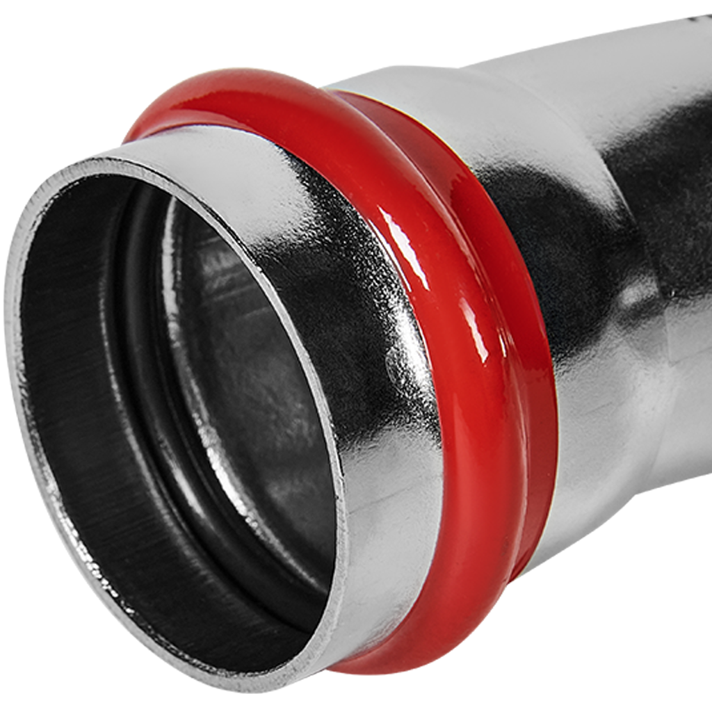 Угольник ROMMER однораструбный 45°-НПр, 35, из нержавеющей стали прессовой