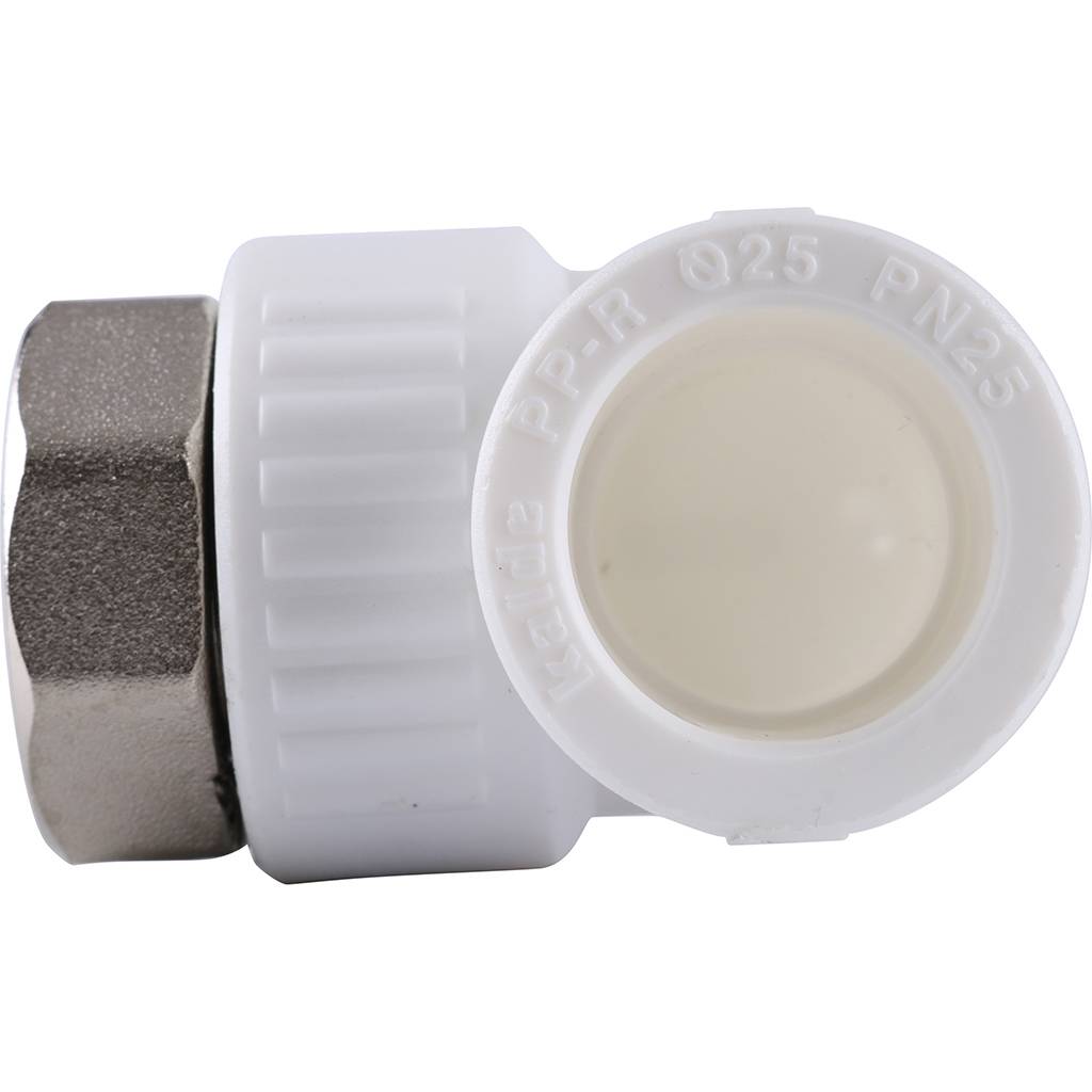 Угольник Kalde с накидной гайкой для полипропиленовых труб 25х1, 3222-tue-251000