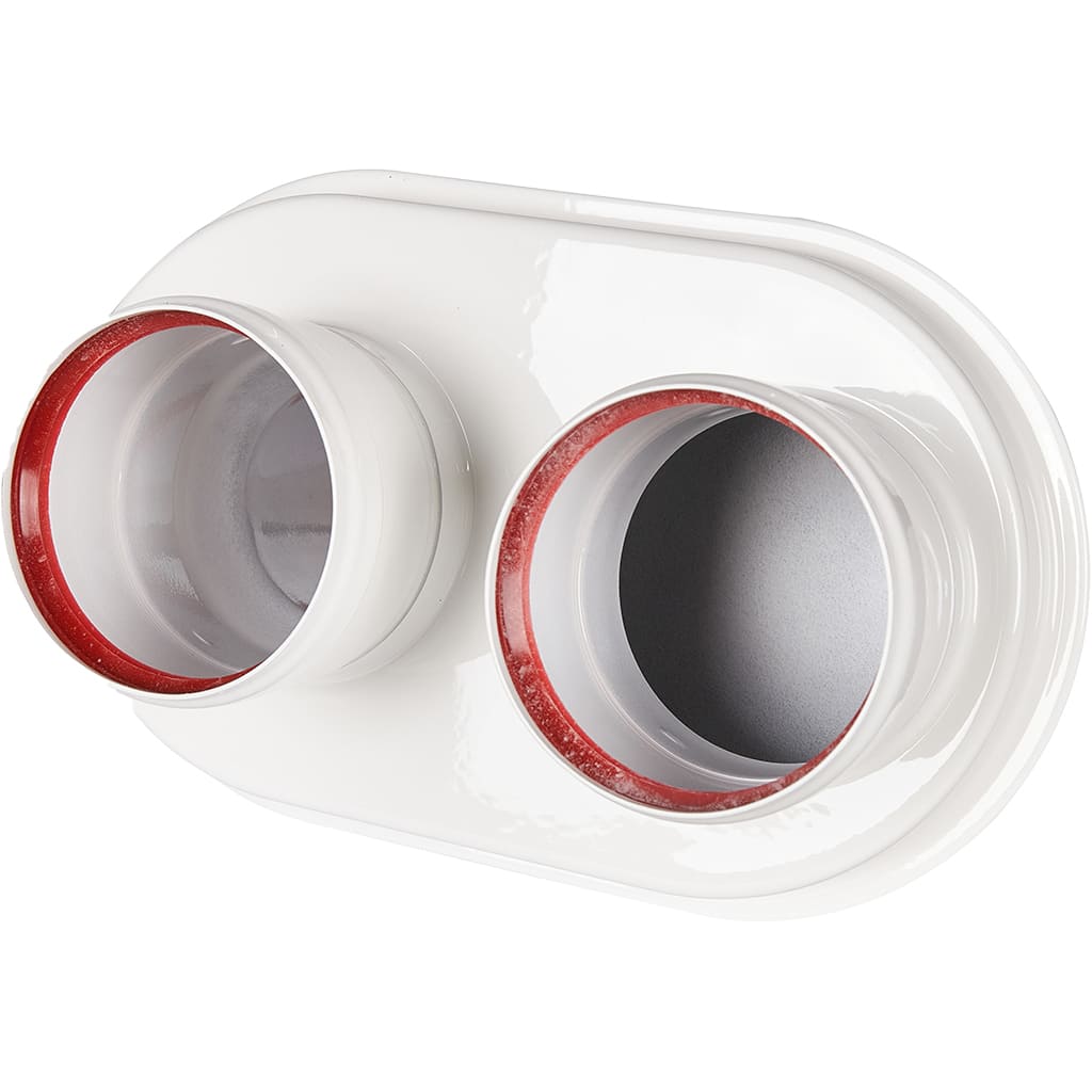 Адаптер традиционный ROMMER переход на двухтрубную систему D80/80 (Baxi(кроме ECONova/Classic),Mizudo,Haier,Arderia и др.) хомут в компл., RCA-8080-210002