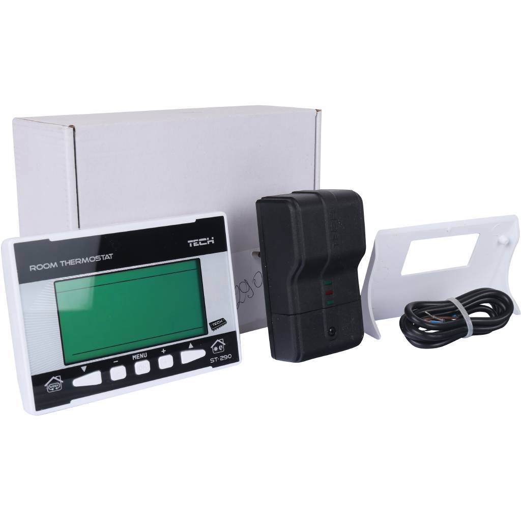 Беcпроводной комнатный двухпозиционный терморегулятор. Белый TECH 220-240В, ST-290 v 2
