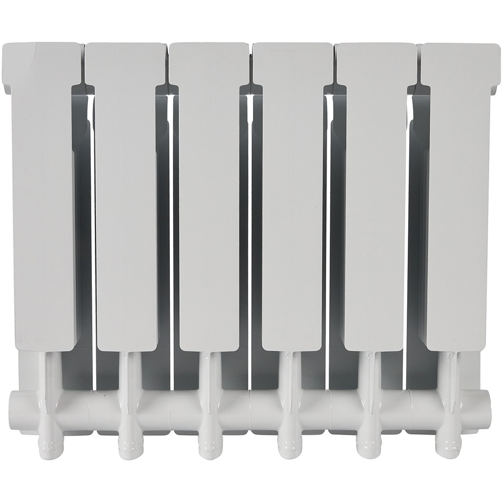 Радиатор алюминиевый STOUT ALPHA 350 6 секций боковое подключение (белый RAL 9016), SRA-2310-035006