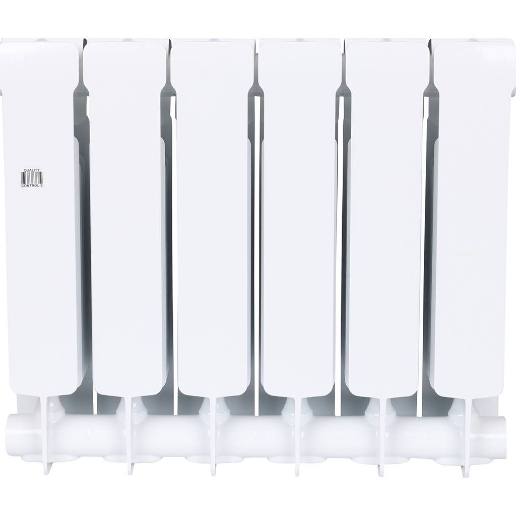 Радиатор биметаллический RIFAR BASE 350 6 секций боковое подключение (белый RAL 9016), 1RB35-6