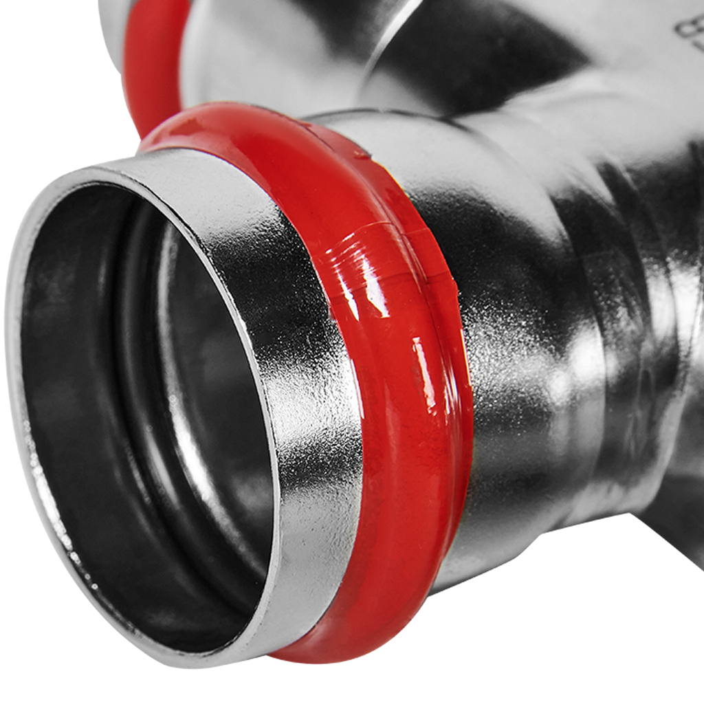 Тройник переходной ROMMER 42х35х42 из нержавеющей стали прессовой