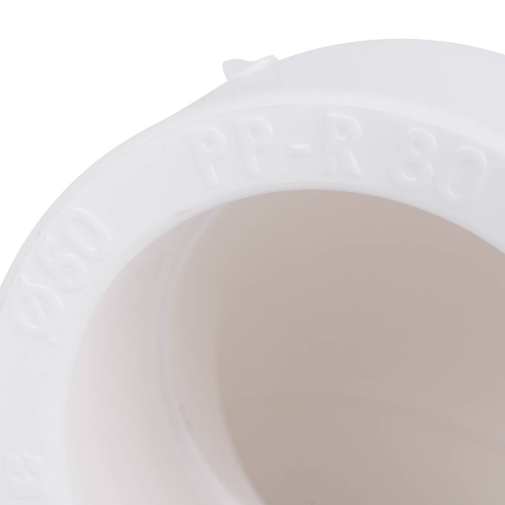 Угольник Kalde d=50 90* для полипропиленовых труб под сварку (цвет белый)