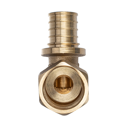 Угольник с накидной гайкой аксиальный, латунь,20х1/2, желтый, RTP