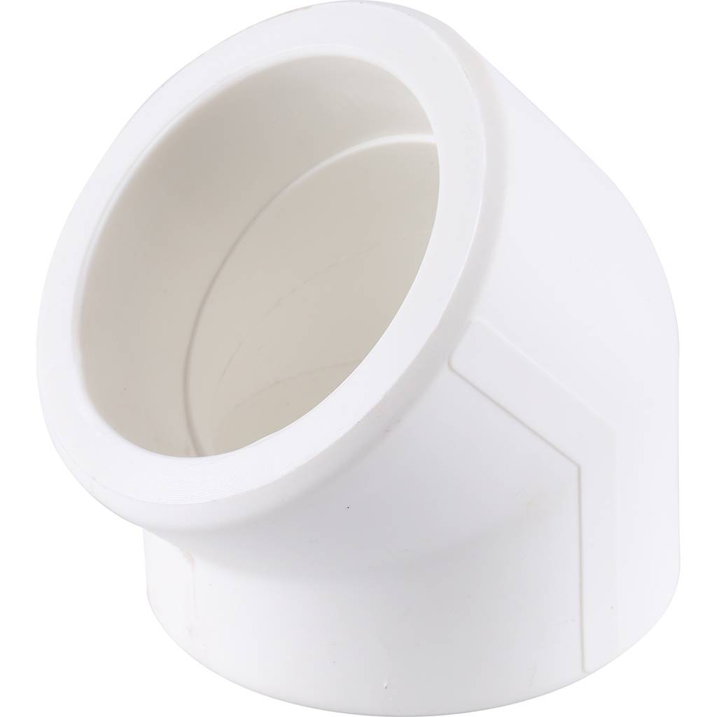 Угольник 45* Kalde d=110 для полипропиленовых труб под сварку (цвет белый), 3212-elb-110045