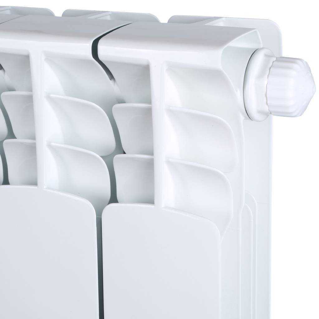 Радиатор биметаллический STOUT Space 500 14 секций нижнее правое подключение RAL9016, SRB-0320-050014