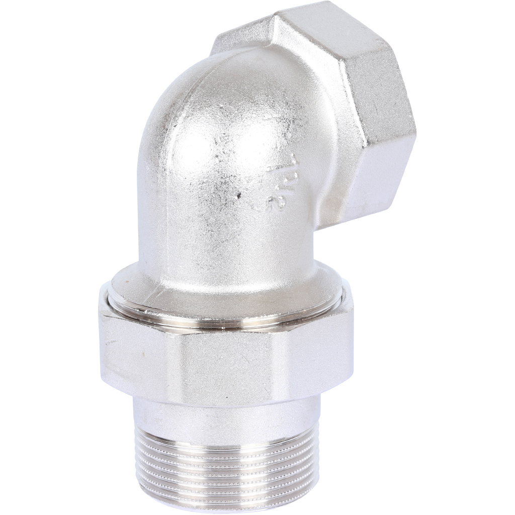 Разъемное угловое соединение STOUT американка ВН 1 1/2 уплотнение под гайкой o-ring кольцо, никелированное, SFT-0057-000112