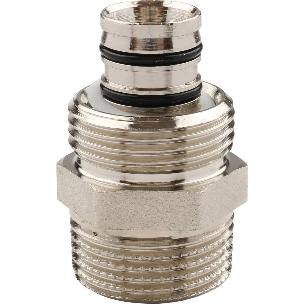 Муфта TIEMME с наружной резьбой (20х2.0х3/4) для металлопластиковых труб винтовой, 1600005