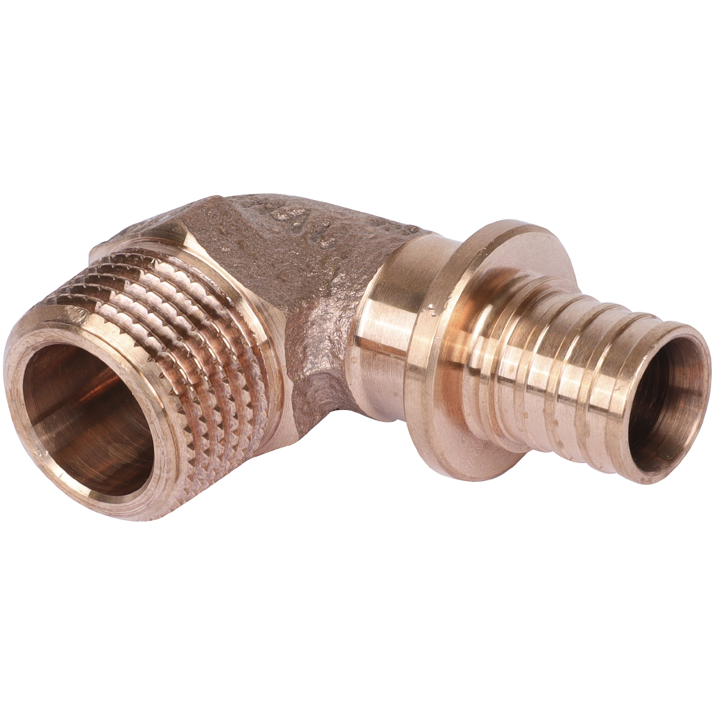 Угольник-переходник РЕХАУ RAUTITAN с наружной резьбой 16-R 1/2 RX+ для труб из сшитого полиэтилена аксиальный