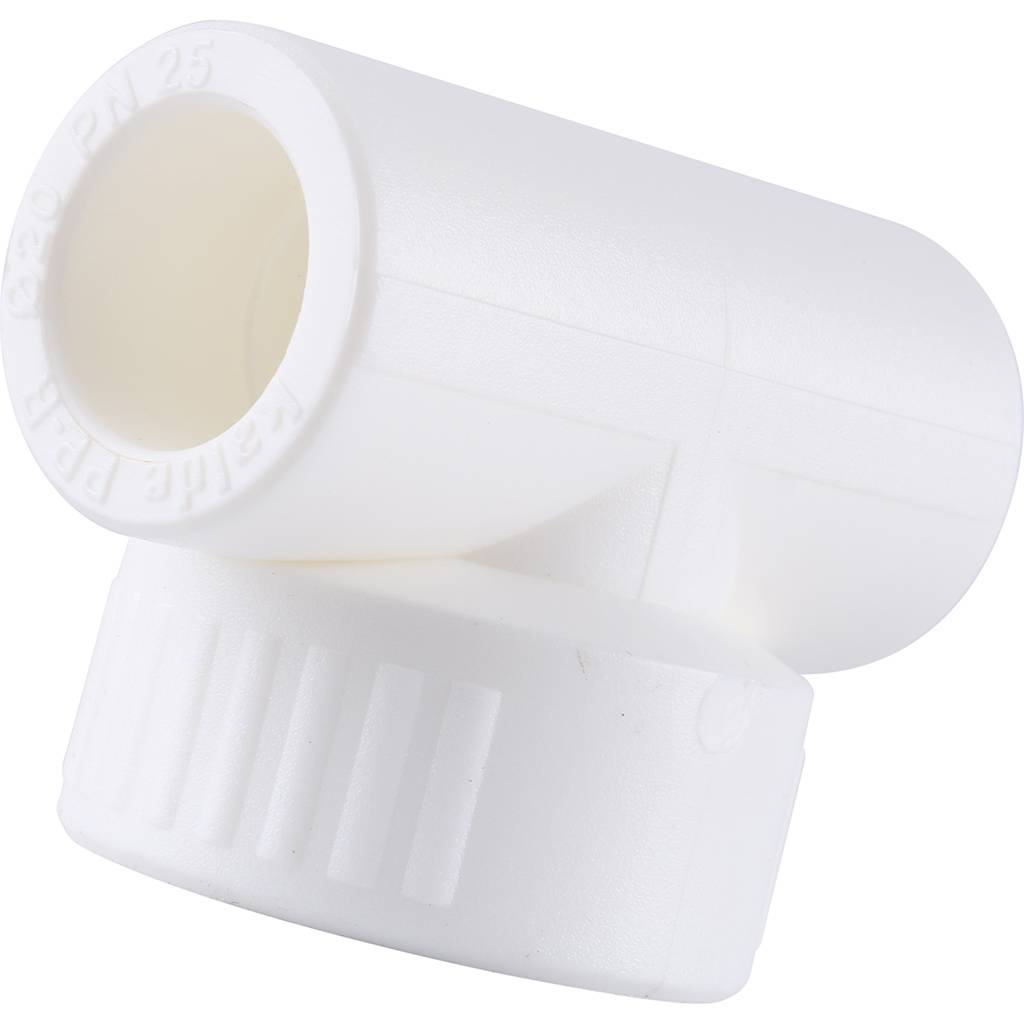 Тройник Kalde с внутренней резьбой 20х3/4 для полипропиленовых труб под сварку (цвет белый)