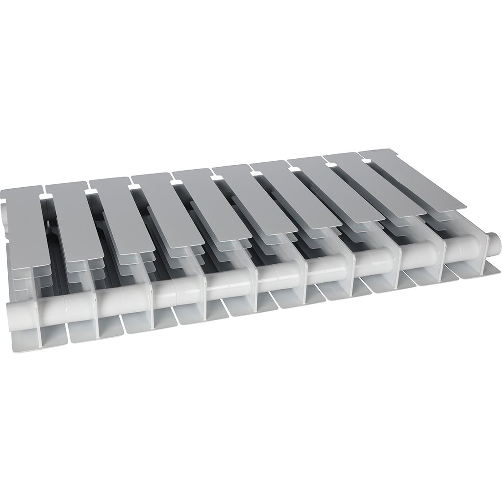 Радиатор биметаллический STOUT ALPHA 350 10 секций боковое подключение (белый RAL 9016)