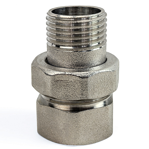 Американка прямая, латунь 1_1/2, никель, РТП