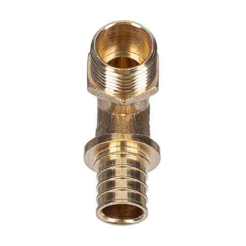 Угольник аксиальный, латунь, наружная резьба,20х1/2, желтый, RTP