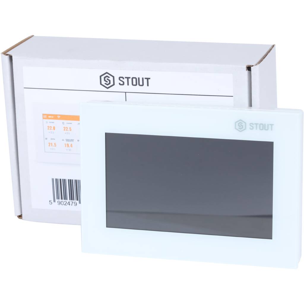 Беспроводная панель управления STOUT M-8e для рейки L-8e, белая