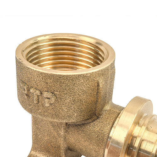 Водорозетка аксиальная, латунь, внутренняя резьба,25х3/4, желтый, RTP