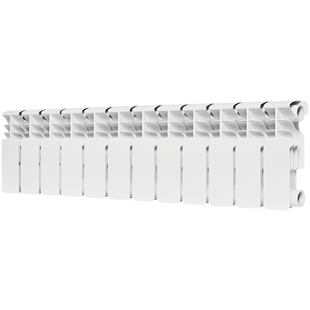 Радиатор биметаллический ROMMER Plus BM 200 12 секций боковое подключение (RAL9016), RBM-3210-020012