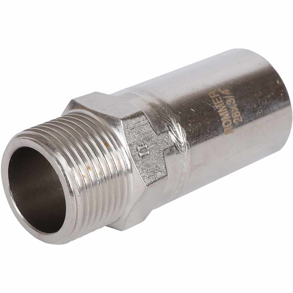 Вставка ROMMER переходная НПр-НР, 28х3/4, из нержавеющей стали прессовой, RSS-1024-002834
