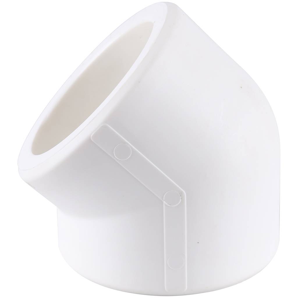 Угольник 45* Kalde d=110 для полипропиленовых труб под сварку (цвет белый)