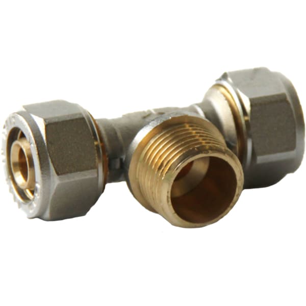 Тройник Pro Aqua D 16x1/2x16 с НР (компресс.), K03-16-M15-16