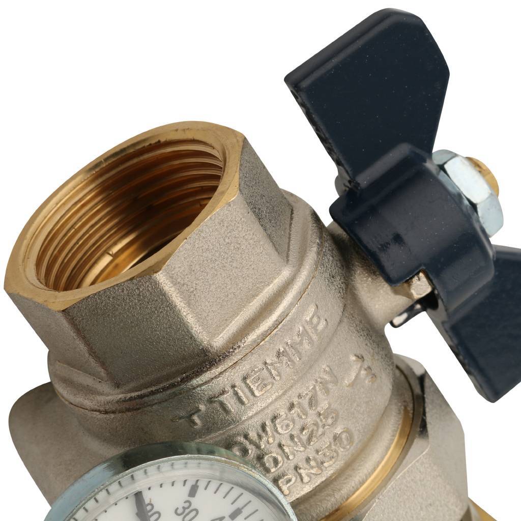 Коллектор в сборе с расходомерами на 6 выходов TIEMME 1х3/4 ЕК, 3870002(3871G060506)