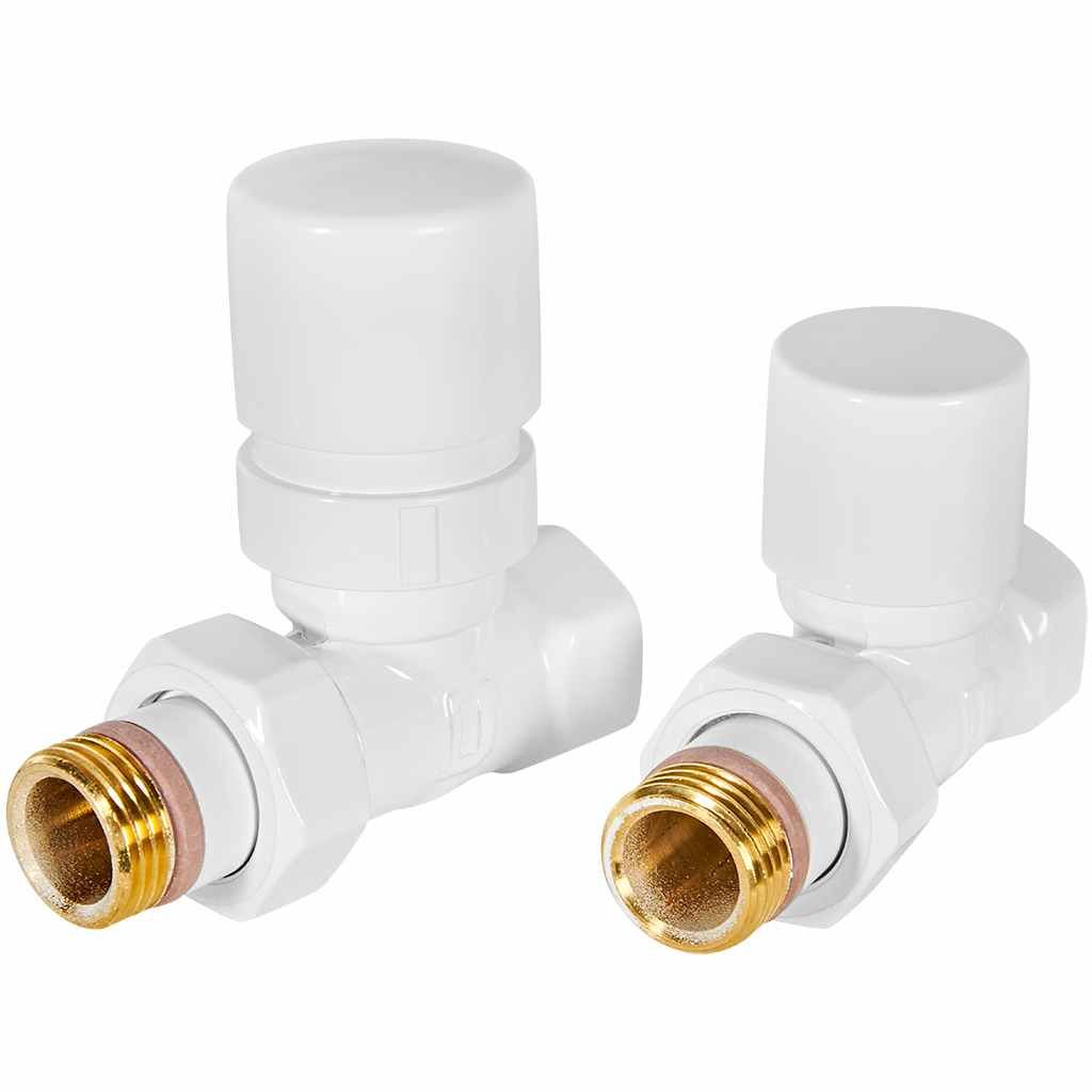 Комплект клапанов термостатических STOUT Design белый, прямой 1/2