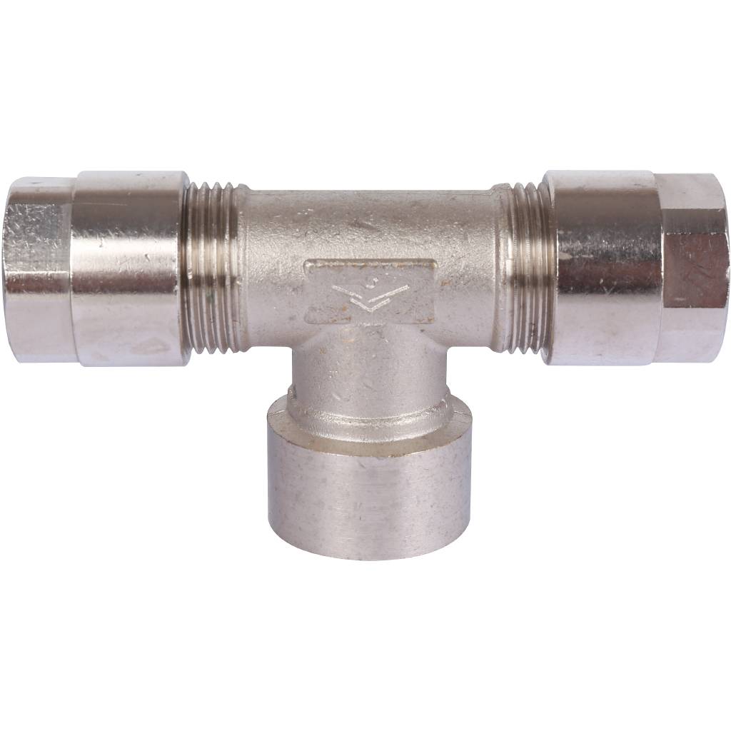 Тройник с внутр.резьбой Prandelli Multyrama (20х2,0х3/4) для металлопластиковых труб винтовой, 103.08.62.0