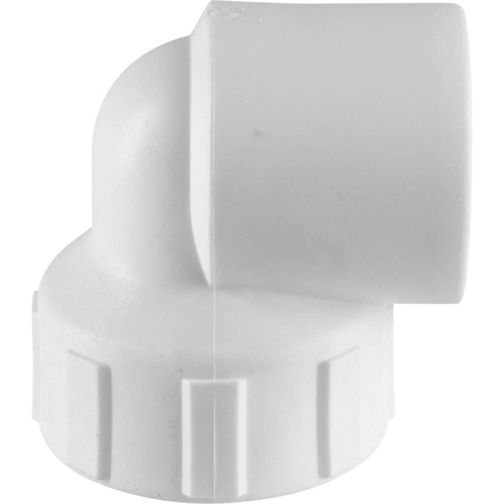 Угольник Политэк 32x1 с внутренней резьбой для полипропиленовых труб под сварку (цвет белый)