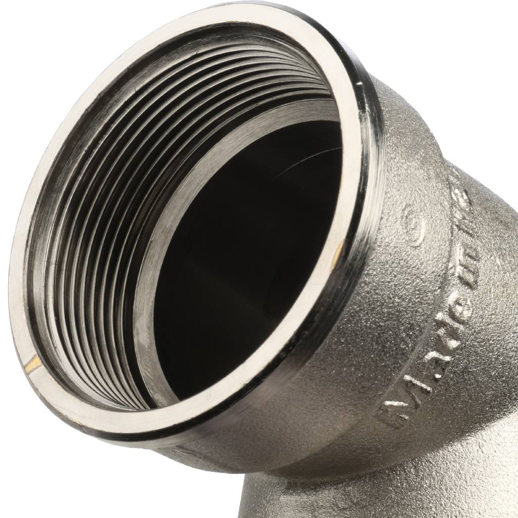 Угольник STOUT с упором НВ никелированный 2, SFT-0016-000002