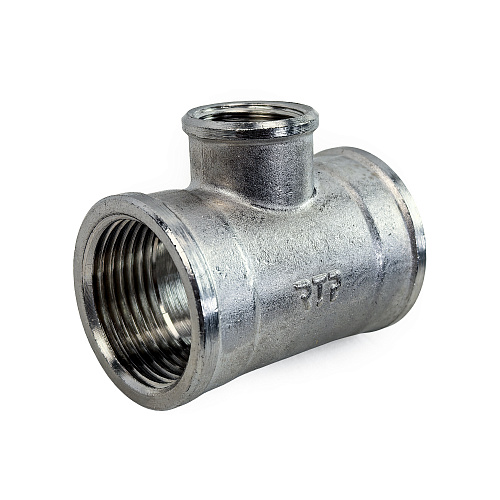 Тройник переходной, латунь, внутренняя/внутренняя/внутренняя резьба 1х3/4х1, никель, RTP