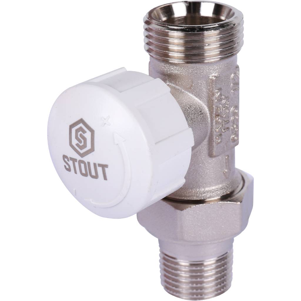 Клапан термостатический прямой STOUT 1/2 х 3/4 ЕК, SVT-0001-100015